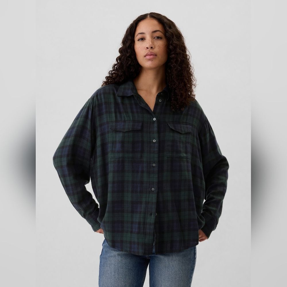 Plaid Button-Up Shirt - Picture 2 of 4
